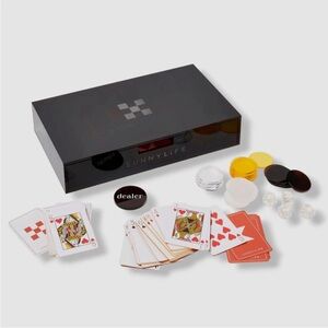 Anthropologie x Sunnylife Luxe Lucite Poker Sepia Citrus Game Set NIB